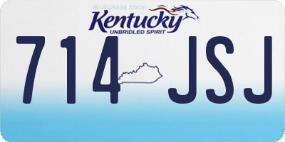 KY license plate 714JSJ