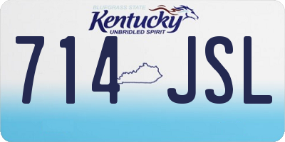 KY license plate 714JSL