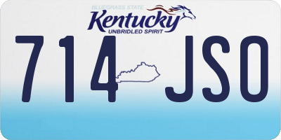 KY license plate 714JSO