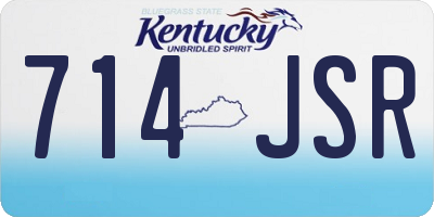 KY license plate 714JSR