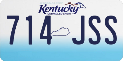 KY license plate 714JSS
