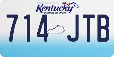 KY license plate 714JTB