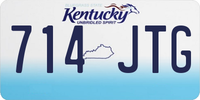 KY license plate 714JTG