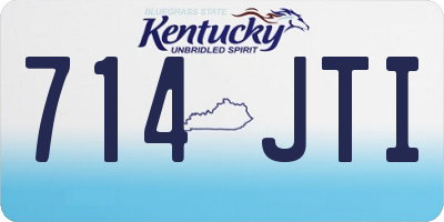 KY license plate 714JTI