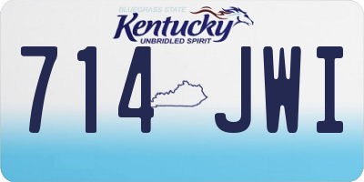 KY license plate 714JWI