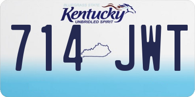 KY license plate 714JWT
