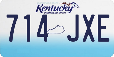 KY license plate 714JXE