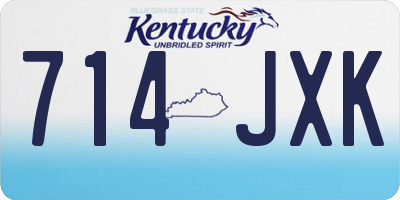 KY license plate 714JXK
