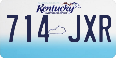 KY license plate 714JXR