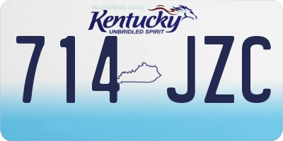KY license plate 714JZC