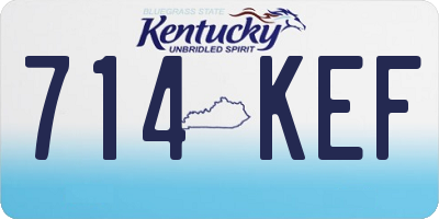 KY license plate 714KEF