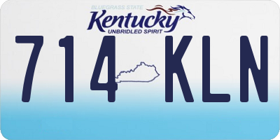 KY license plate 714KLN