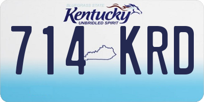 KY license plate 714KRD