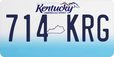 KY license plate 714KRG