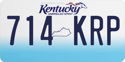 KY license plate 714KRP