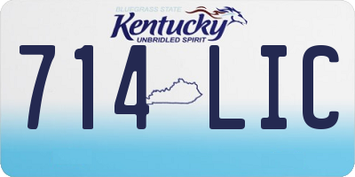 KY license plate 714LIC