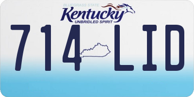KY license plate 714LID