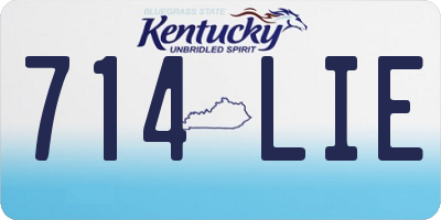 KY license plate 714LIE