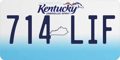 KY license plate 714LIF