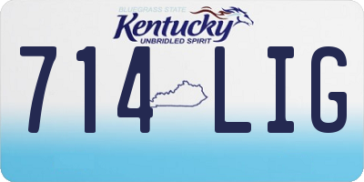 KY license plate 714LIG