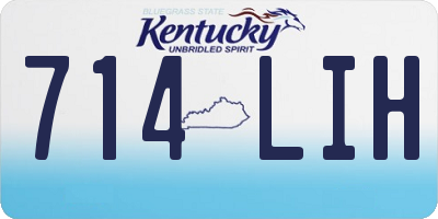 KY license plate 714LIH