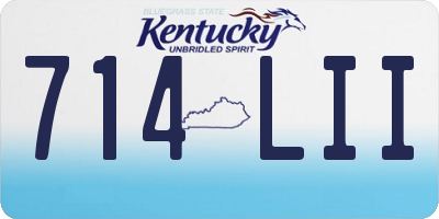 KY license plate 714LII
