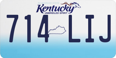 KY license plate 714LIJ