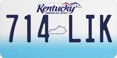 KY license plate 714LIK