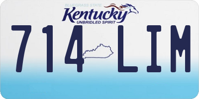 KY license plate 714LIM