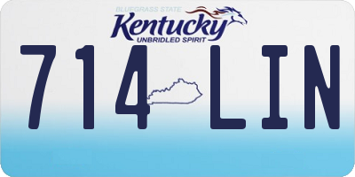 KY license plate 714LIN