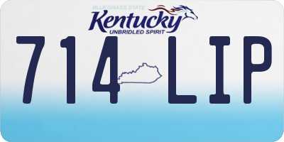 KY license plate 714LIP