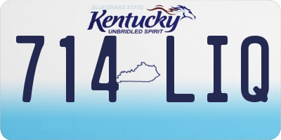 KY license plate 714LIQ