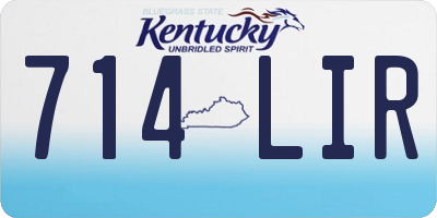 KY license plate 714LIR