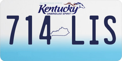 KY license plate 714LIS