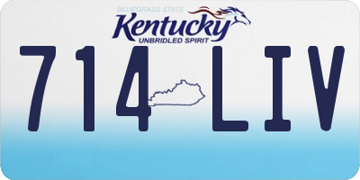 KY license plate 714LIV