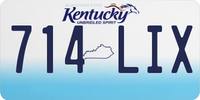 KY license plate 714LIX