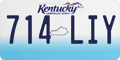 KY license plate 714LIY