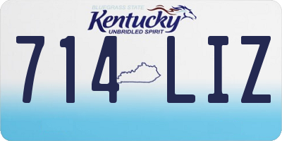 KY license plate 714LIZ