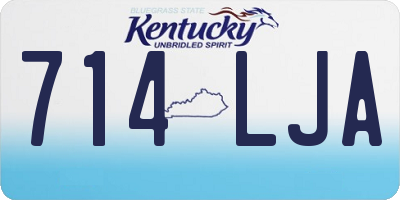 KY license plate 714LJA