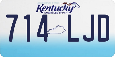 KY license plate 714LJD