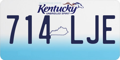 KY license plate 714LJE