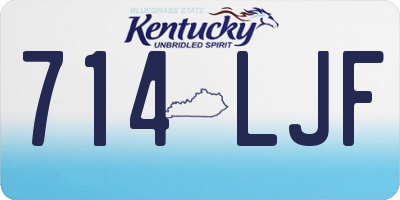 KY license plate 714LJF