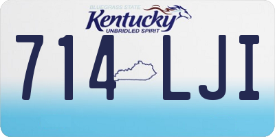KY license plate 714LJI