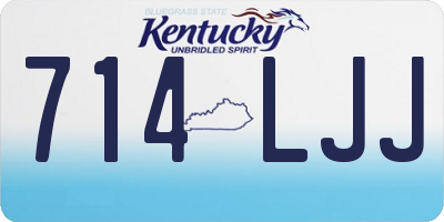KY license plate 714LJJ