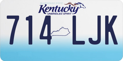 KY license plate 714LJK