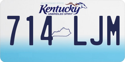 KY license plate 714LJM