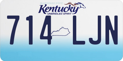 KY license plate 714LJN