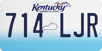 KY license plate 714LJR