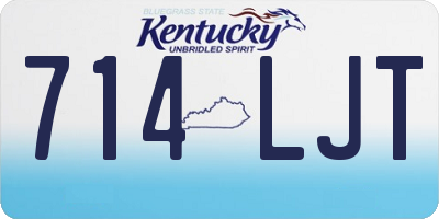 KY license plate 714LJT