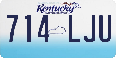 KY license plate 714LJU